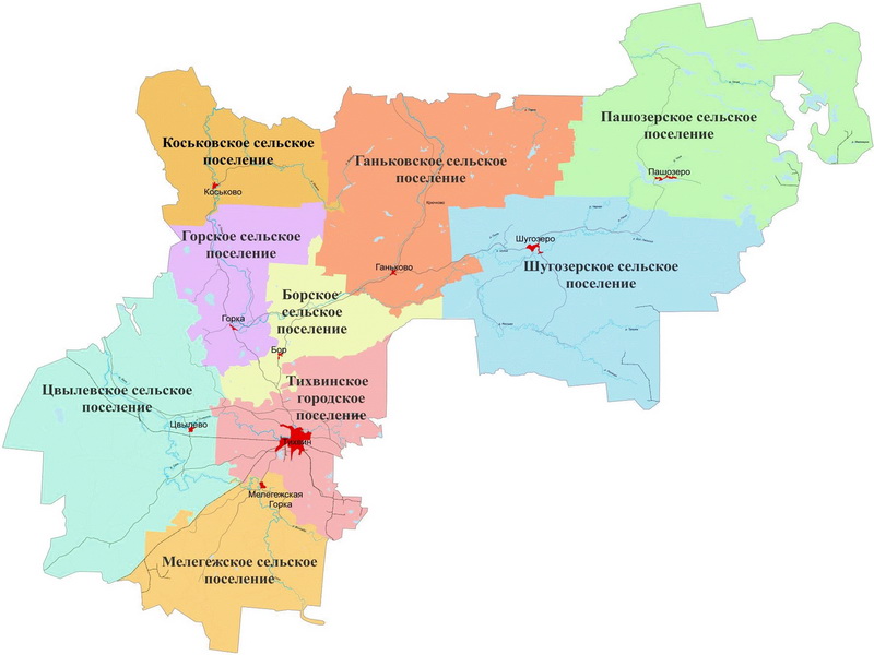Административно-территориальное устройство Тихвинского района